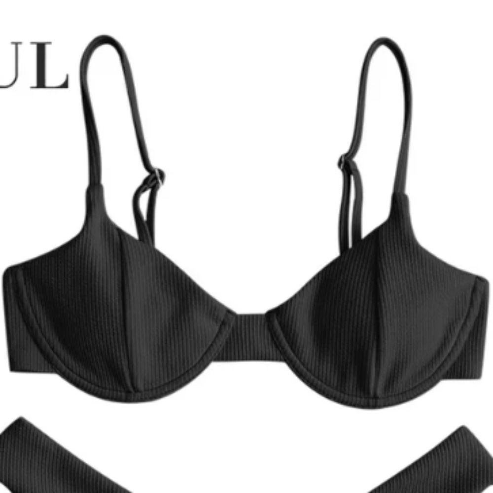 black bikini top
